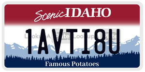 1AVTI8U  license plate in ID
