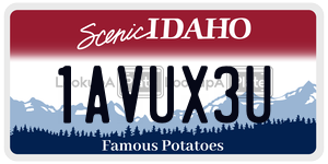 1AVUX3U  license plate in ID