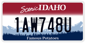 1AW748U  license plate in ID