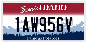 1AW956V  license plate in ID