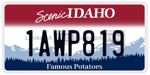 1AWP819  license plate in ID