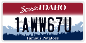 1AWW67U  license plate in ID