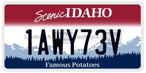 1AWY73V  license plate in ID