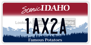 1AX2A license plate in Idaho