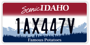 1AX447V  license plate in ID