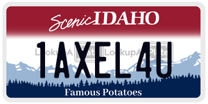 1AXEL4U  license plate in ID
