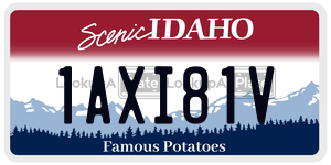1AXI81V  license plate in ID