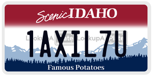 1AXIL7U  license plate in ID