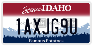 1AXJG9U  license plate in ID