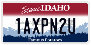 1AXPN2U  license plate in ID