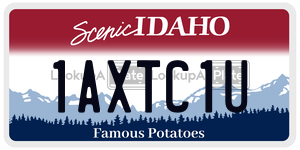 1AXTC1U  license plate in ID