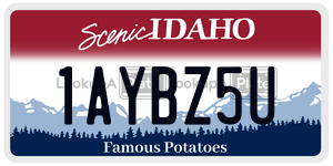 1AYBZ5U  license plate in ID