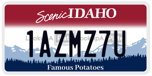 1AZMZ7U  license plate in ID