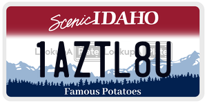 1AZTL8U  license plate in ID