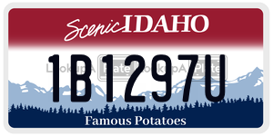 1B1297U  license plate in ID