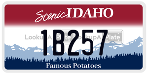 1B257  license plate in ID