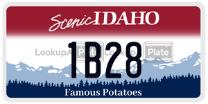 1B28  license plate in ID