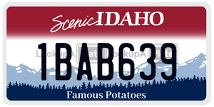 1BAB639  license plate in ID