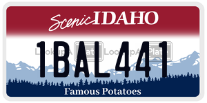 1BAL441  license plate in ID
