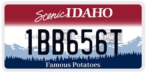 1BB656T  license plate in ID