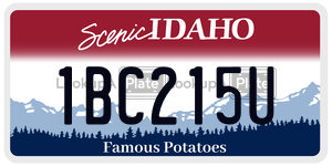 1BC215U  license plate in ID