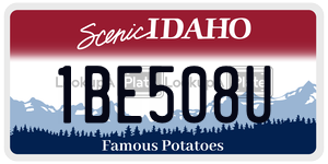 1BE508U  license plate in ID