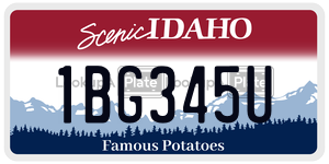 1BG345U  license plate in ID