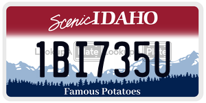 1BI735U  license plate in ID