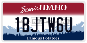 1BJTW6U  license plate in ID