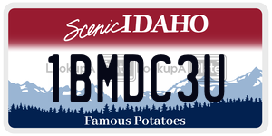 1BMDC3U  license plate in ID
