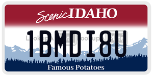 1BMDI8U  license plate in ID