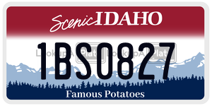 1BS0827  license plate in ID