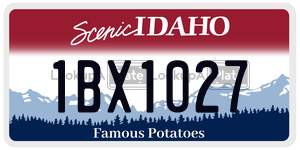 1BX1027  license plate in ID