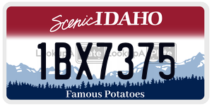 1BX7375  license plate in ID