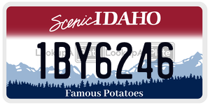 1BY6246  license plate in ID