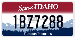 1BZ7288 license plate in Idaho