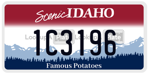 1C3196  license plate in ID