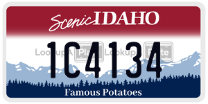1C4134  license plate in ID