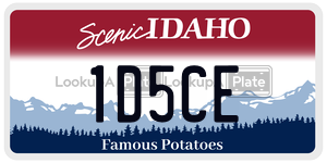 1D5CE  license plate in ID