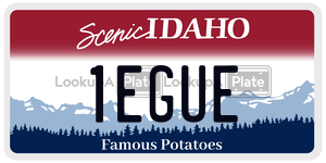 1EGUE  license plate in ID