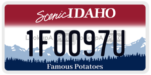 1F0097U license plate in Idaho