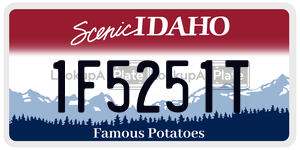 1F5251T  license plate in ID