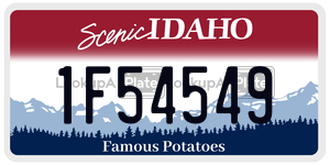 1F54549  license plate in ID