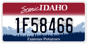 1F58466  license plate in ID