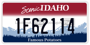 1F62114  license plate in ID