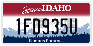 1FD935U  license plate in ID