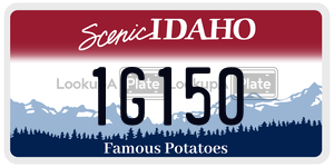 1G150  license plate in ID