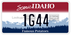 1G44  license plate in ID