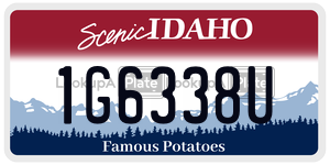 1G6338U  license plate in ID