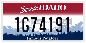 1G74191  license plate in ID